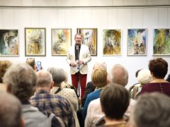 Szeged, Szabó András, képzőművész, festő, kiállítás, megnyitó, Somogyi könyvtár