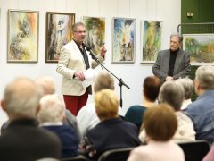 Szeged, Szabó András, képzőművész, festő, kiállítás, megnyitó, Somogyi könyvtár