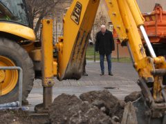 Szeged, gyalogátkelő, építés, Körtöltés utca, Ménesi Imre