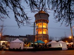 Szeged, Télbúcsúztató, kézműves vásár, Szent István tér, víztorony, máglya, Télboszorka, kiszebáb, égetés