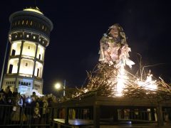 Szeged, Télbúcsúztató, kézműves vásár, Szent István tér, víztorony, máglya, Télboszorka, kiszebáb, égetés
