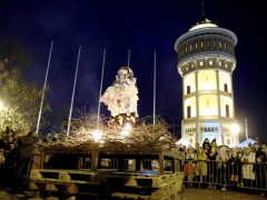 Szeged, Télbúcsúztató, kézműves vásár, Szent István tér, víztorony, máglya, Télboszorka, kiszebáb, égetés