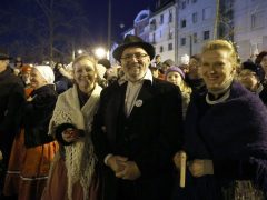 Szeged, Télbúcsúztató, kézműves vásár, Szent István tér, víztorony, máglya, Télboszorka, kiszebáb, égetés