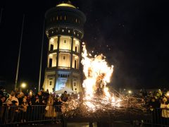Szeged, Télbúcsúztató, kézműves vásár, Szent István tér, víztorony, máglya, Télboszorka, kiszebáb, égetés
