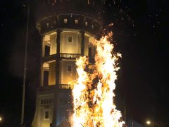 Szeged, Télbúcsúztató, kézműves vásár, Szent István tér, víztorony, máglya, Télboszorka, kiszebáb, égetés