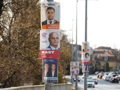 Szeged, választás, politikai plakát, plakát, Bertalan híd, politika