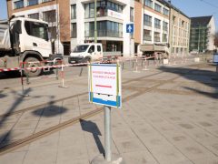 Szeged, Nagyállomás, Indóház tér, burkolatjavítás, forgalomkorlátozás