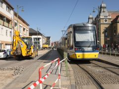 Szeged, Nagyállomás, Indóház tér, burkolatjavítás, forgalomkorlátozás