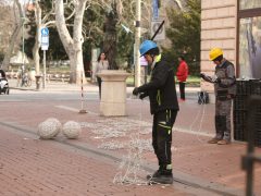 Szeged, leszerelték, karácsonyi füzérek, Kárász utca