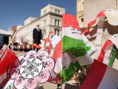 Szeged, március 15., ünnepség, koszorúzás, Klauzál tér, zászlófelvonás, Széchenyi tér, Botka László, Kossuth kifli