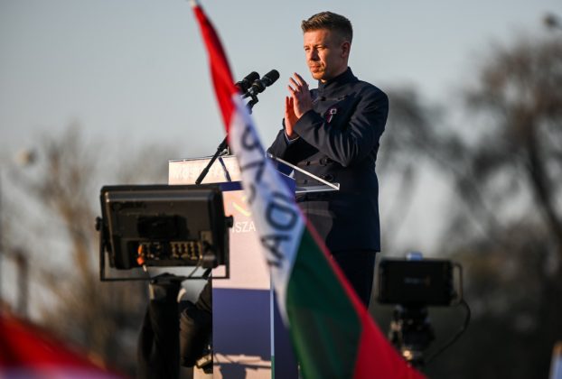 Március 15. - Magyar Péter szerint hazánk a Nyugat, az EU és a NATO része. Fotó: Tisza Párt hivatalos FB