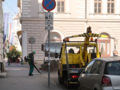 Szeged, tavasz, takarítás, takarító gép, Victor Hugo utca, belváros