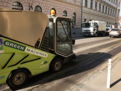 Szeged, tavasz, takarítás, takarító gép, Victor Hugo utca, belváros