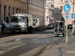 Szeged, tavasz, takarítás, takarító gép, Victor Hugo utca, belváros