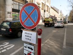 Szeged, tavasz, takarítás, takarító gép, Horváth Mihály utca, belváros