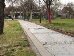 Szeged, felújítás, aszfaltozás, Partfürdő