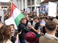 Algyő, Magyar Péter, Tisza Párt, országjárás, utcafórum, politika, választás