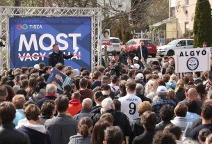 Algyő, Magyar Péter, Tisza Párt, országjárás, utcafórum, politika, választás