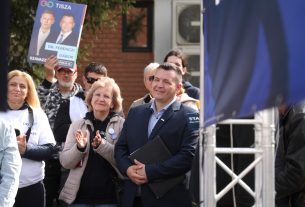 Algyő, Magyar Péter, Tisza Párt, országjárás, utcafórum, politika, választás