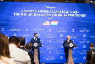 JD Vance, az Amerikai Egyesült Államok alelnöke és felesége Budapesten. Fotó: Magyarország Kormánya hivatalos FB