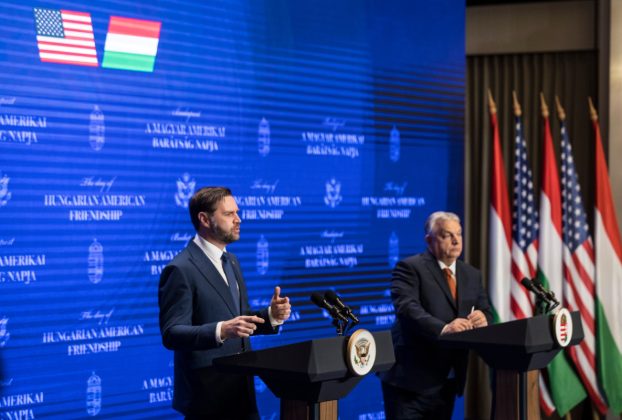 JD Vance, az Amerikai Egyesült Államok alelnöke és felesége Budapesten. Fotó: Magyarország Kormánya hivatalos FB