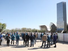 Szeged, Alsó-Tisza-vidéki Vízügyi Igazgatóság, ATIVIZIG, mobilgát, mobil árvízvédelmi fal, szerelési gyakorlat