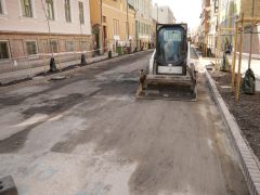 Szeged, Gogol utca, felújítás, aszfaltozás