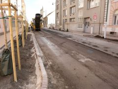 Szeged, Gogol utca, felújítás, aszfaltozás