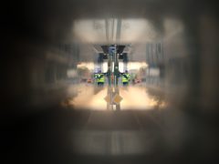 Szeged, Alsó-Tisza-vidéki Vízügyi Igazgatóság, ATIVIZIG, mobilgát, mobil árvízvédelmi fal, szerelési gyakorlat, Felső Tisza part