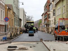 Szeged, Gogol utca, felújítás, aszfaltozás