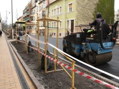 Szeged, Gogol utca, felújítás, aszfaltozás