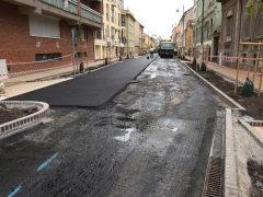 Szeged, Gogol utca, felújítás, aszfaltozás