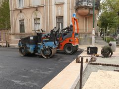 Szeged, Gogol utca, felújítás, aszfaltozás