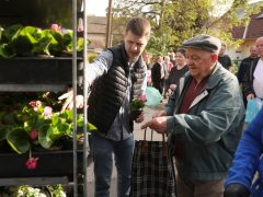 Szeged, tavaszi virágosztás, egynyári, virág, virágosztás, újszeged, Mihálik Edvin