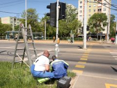 Szeged, beruházás, Rókusi körút, Vér-tó, jelzőlámpa, forgalomirányító berendezés, felújítás, közlekedés