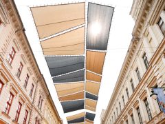 Szeged, Kárász utca, napvitorla, meleg, nyár, hőség, időjárás