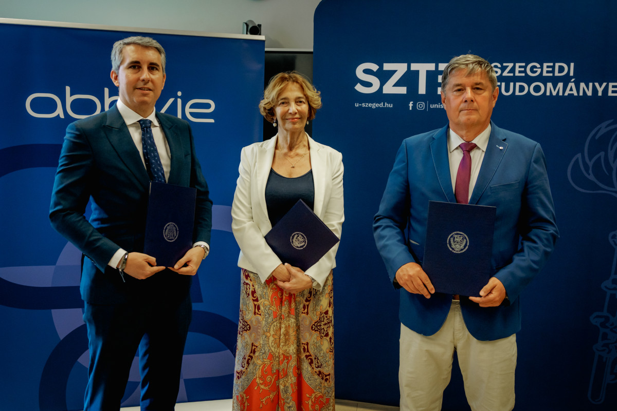 Stratégiai együttműködést kötött az AbbVie és az SZTE a klinikai kutatások fejlesztéséért. Fotó: SZTE/Sahin-Tóth István