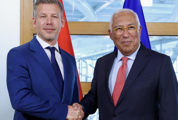 Magyar Péter. António Costa. Brüsszel. Fotó: Magyar Péter hivataos FB