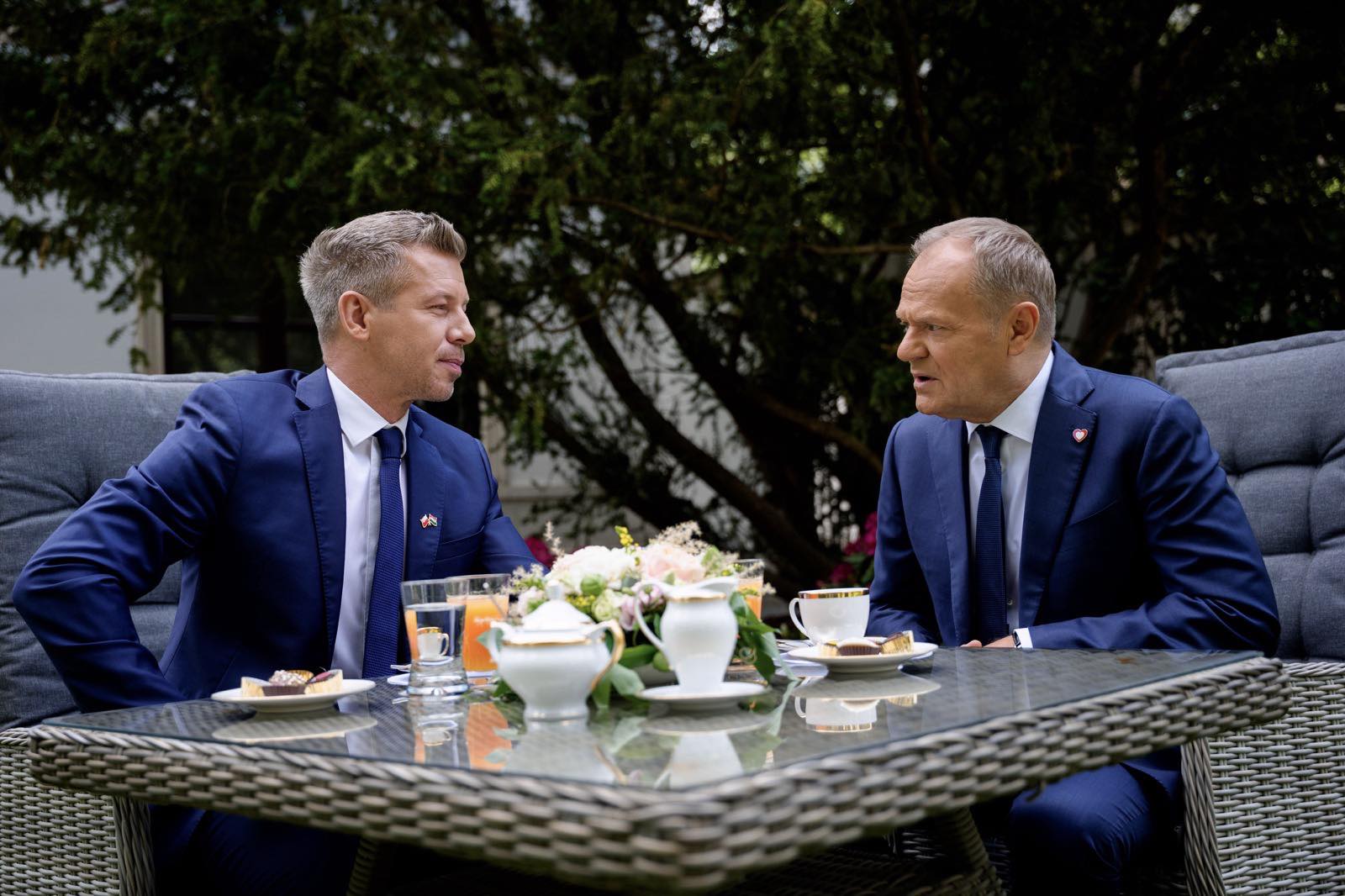 Magyar Péter. Donald Tusk. Lengyelország. Fotó: Magyar Péter hivatalos Facebook-oldala