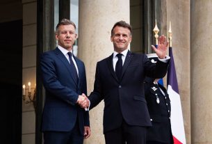 Macron Párizsban fogadta Magyar Pétert. fotó: Magyar Péter hivatalos FB
