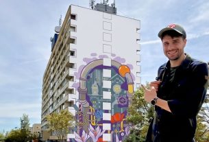 Döntött a lakosság: Óriás falfestmény hirdeti majd Szeged geotermikus nagyhatalmi státuszát. Fotó: Mondolo hivatalos FB