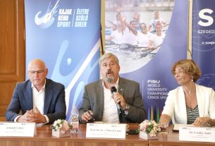 Szeged, FISU, Egyetemi Kajak-Kenu Világbajnokság, sport, egyetem, sajtótájékoztató, Mocsai Lajos, Schmidt Gábor