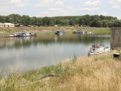 Szeged, uszályok, medencés kikötő, téli kikötő, vasút, Tisza, folyó, hajó forgalom, BYD, beruházás