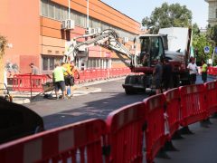 Szeged, vízvezeték, burkolatrekonstrukció, aszfaltozás, Jókai utca