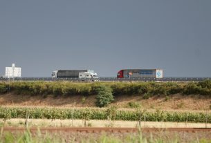 Makó, M43, autópálya, kamion, forgalom, közlekedés