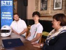 Szeged, SZTE, egyetem, Szabó Ádám, elektromosgokart versenyző, sajtótájékoztató