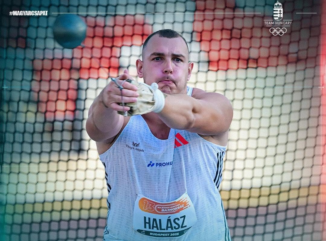 Atlétikai Eb - A kalapácsvető Halász Bence országos csúccsal aranyérmes. Fotó: Team Hungary hivatalos FB