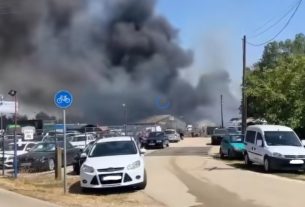 Hatalmas tűz volt Szeged határában