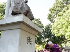 Szeged, augusztus 20., díszünnepség, koszorúzás, Széchenyi tér, ország tortája