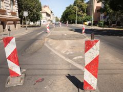 Szeged, burkolatjavítás, Szilléri sugárút, forgalomkorlátozás